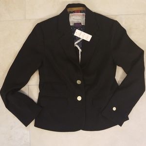 Black Blazer with Matte Gold Buttons. Size 0P